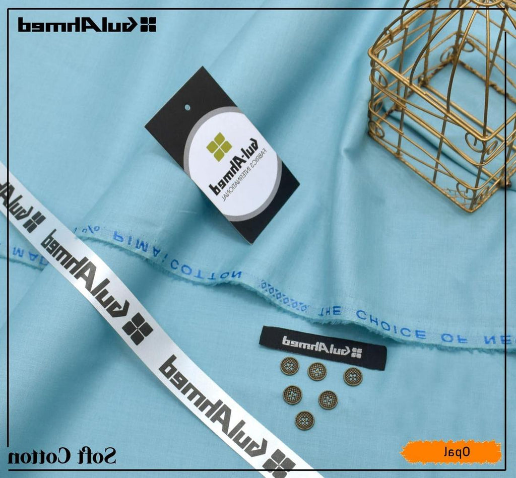 Soft Cotton Turquoise Suit for Men Summer Wear
