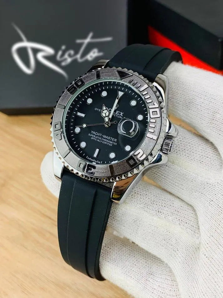 Men's Rolex Submariner Gold Black Water Resistant Watch