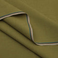 Men's Cotton Suit Olive Green Blue Striped Border Winter Office Casual Wear
