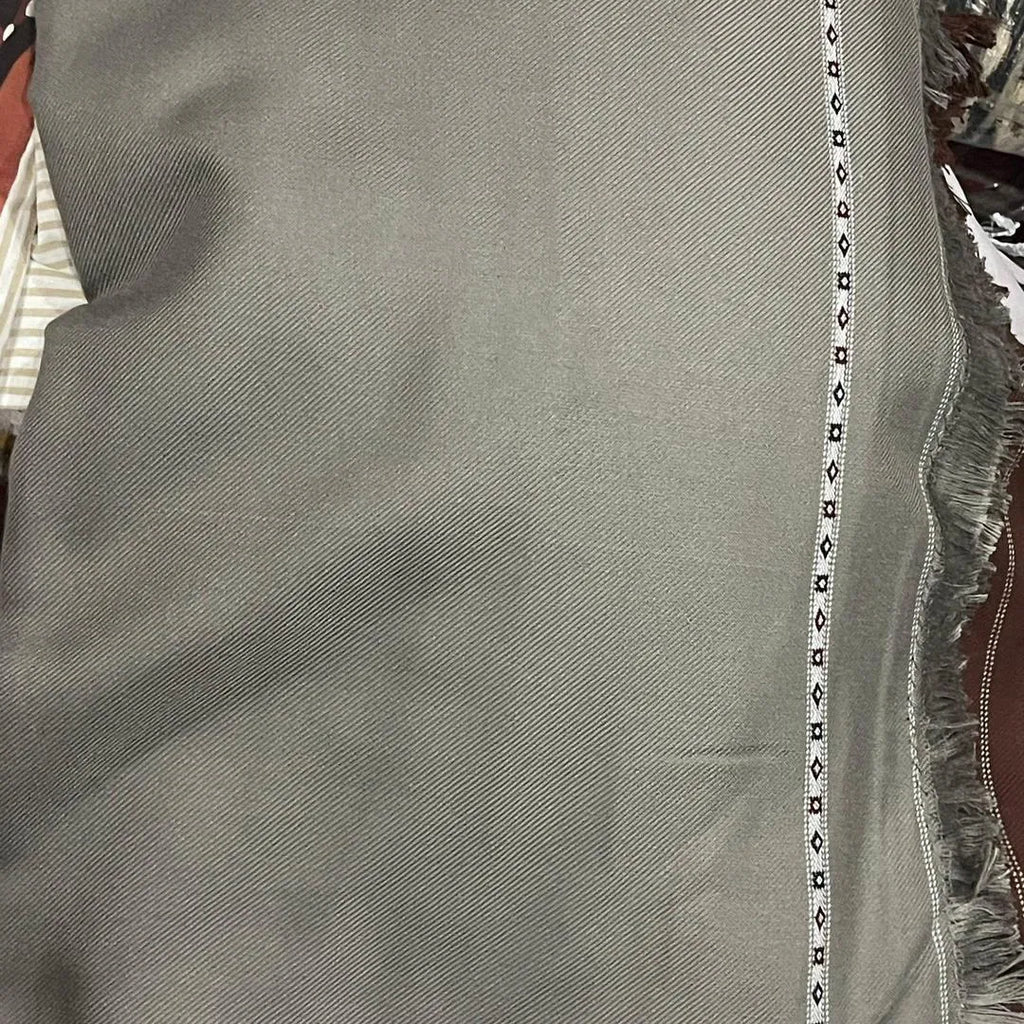 Grey Wool Shawl for Men 3 Yard