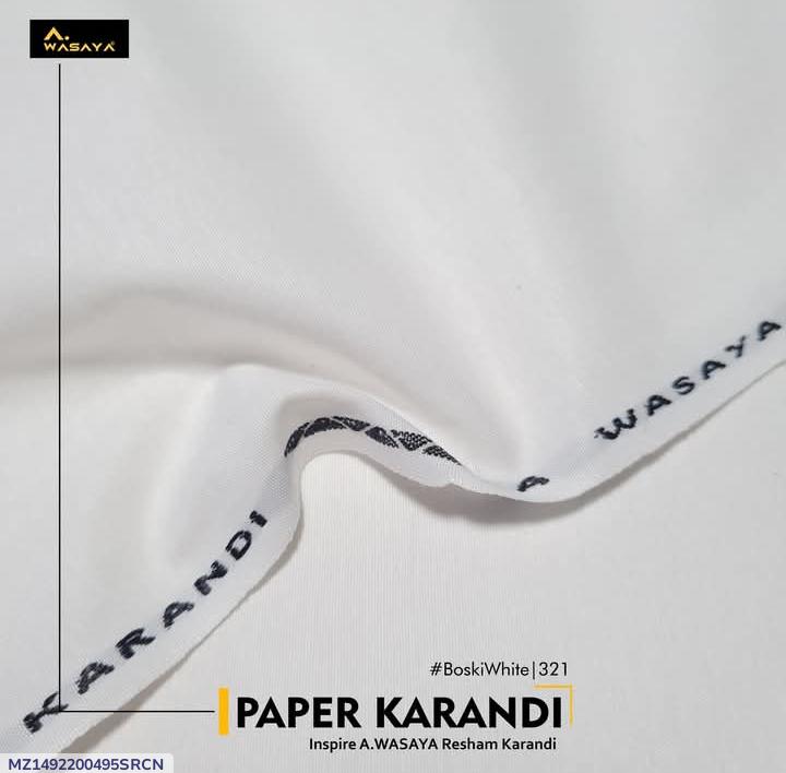 Premium Karandi Suit Off-White Men's Durable Fabric
