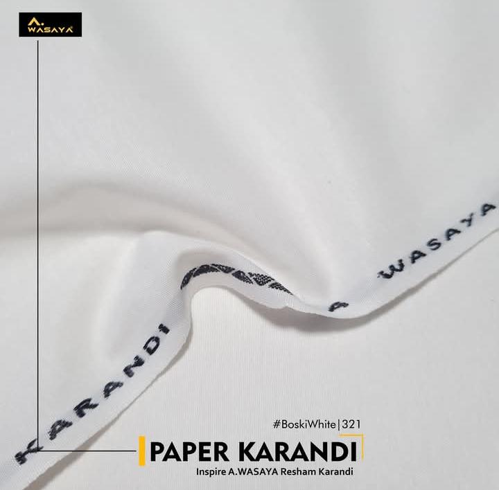 Premium Karandi Suit Off-White Men's Durable Fabric