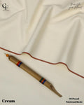 Cream Boski Fabric for Men Wedding Office Wear