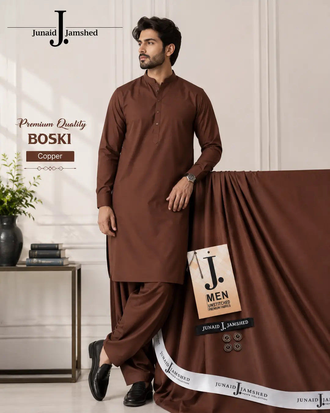 Men’s Unstitched Wash And Wear Plain Suit