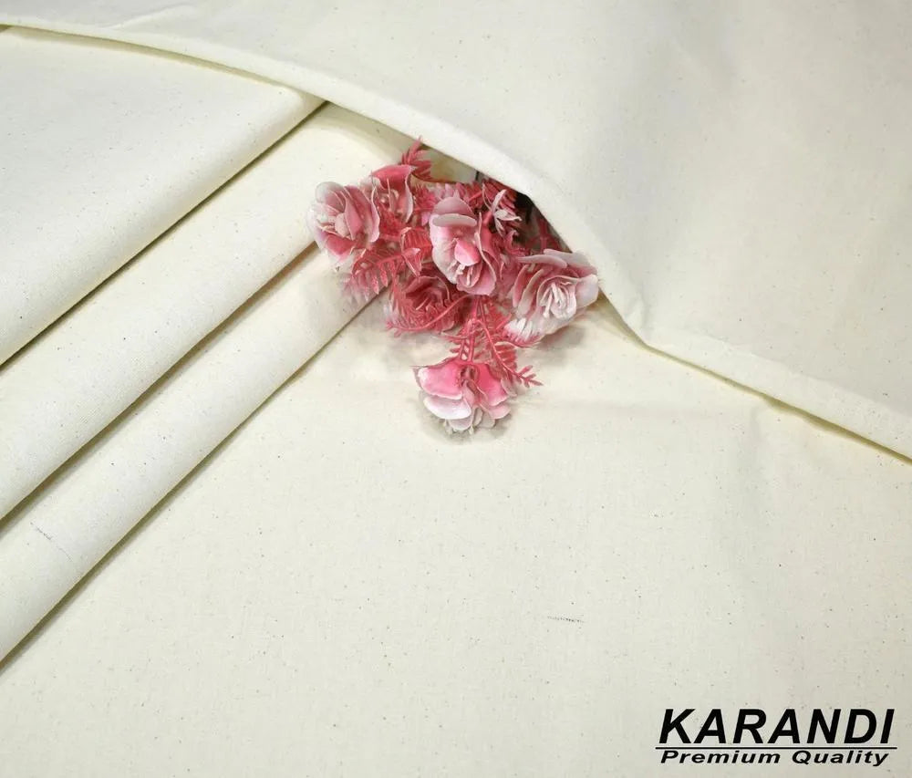 Karandi Plain Suit Off-White Winter Wear Premium Quality