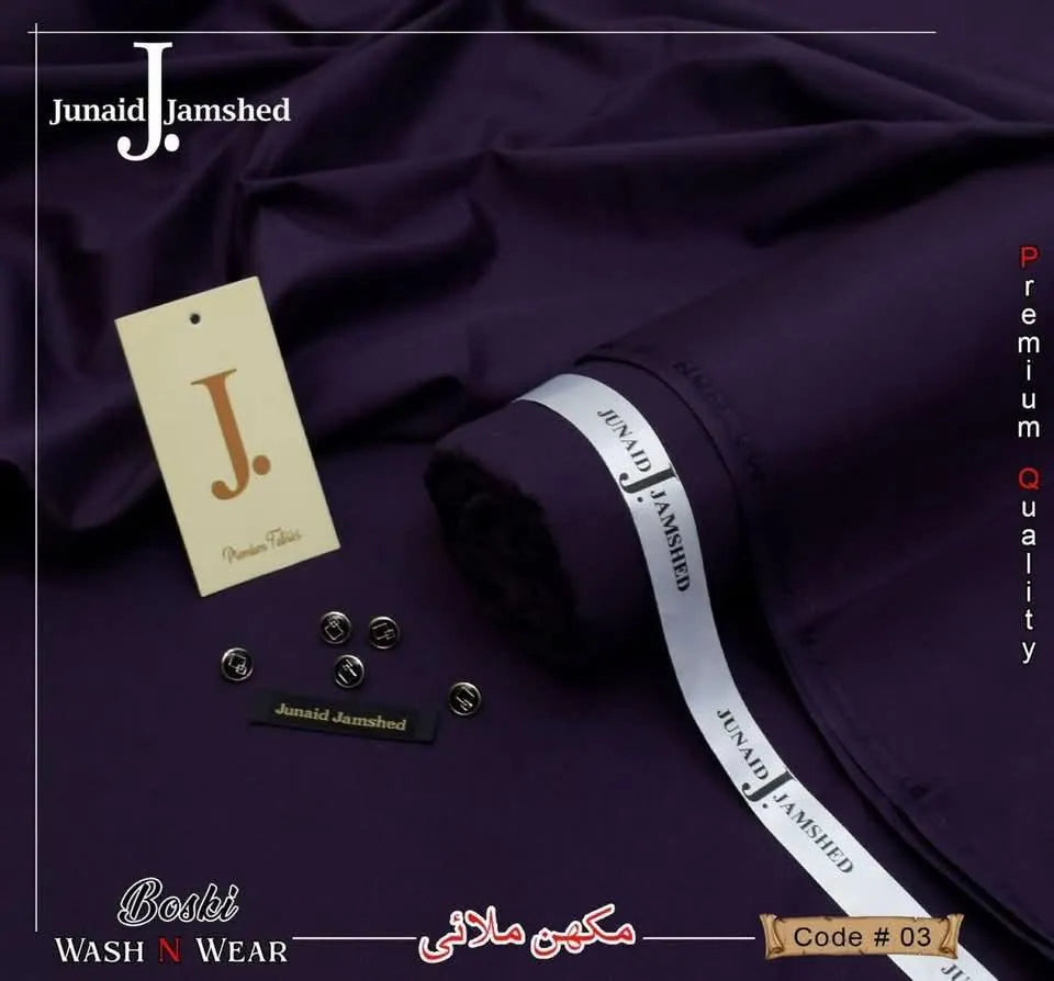 Men's Unstitched Boski Plain Suit Purple All Season