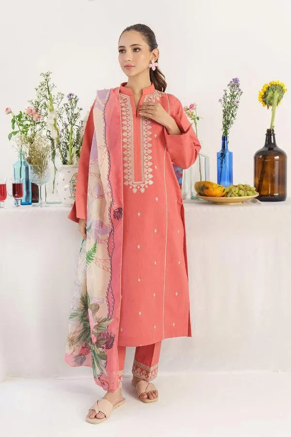 MIX TRENDING DESIGNS 3 Pcs Unstitched Embroidered Suit