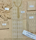 Zarmeen Emaan Article 934 Luxury Embroidered Shirt Front Back Sleeves Neckline Daman Patch Premium Viscose Trouser Pure Bamber Chiffon Dupatta
