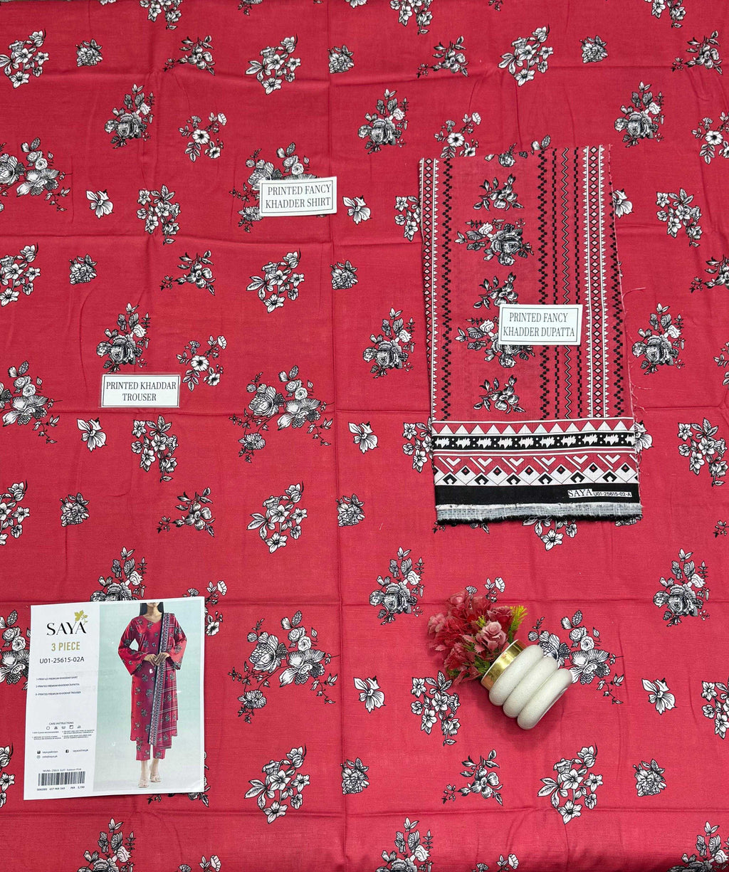 Saya Premium 3-Piece Printed Lawn Suit – Unstitched Summer Collection (saya replica)