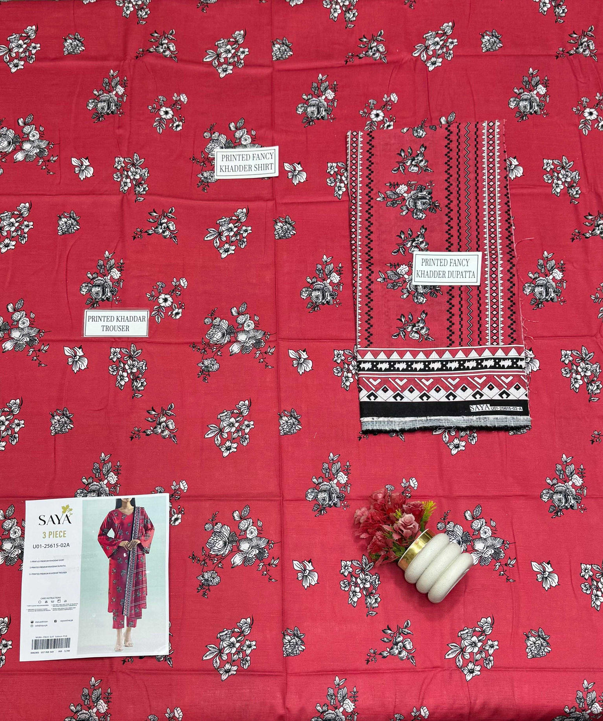 Saya Premium 3-Piece Printed Lawn Suit – Unstitched Summer Collection (saya replica)