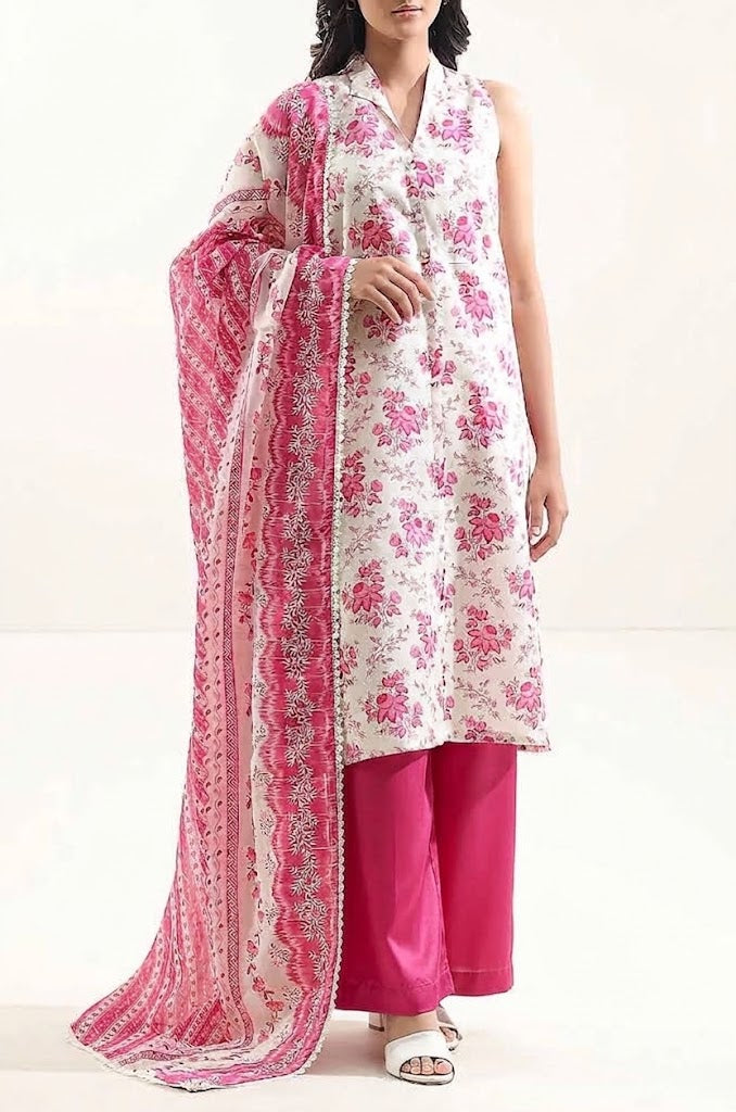 Saya Premium 3-Piece Printed Lawn Suit – Unstitched Summer Collection (saya replica)