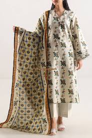 Saya Premium 3-Piece Printed Lawn Suit – Unstitched Summer Collection