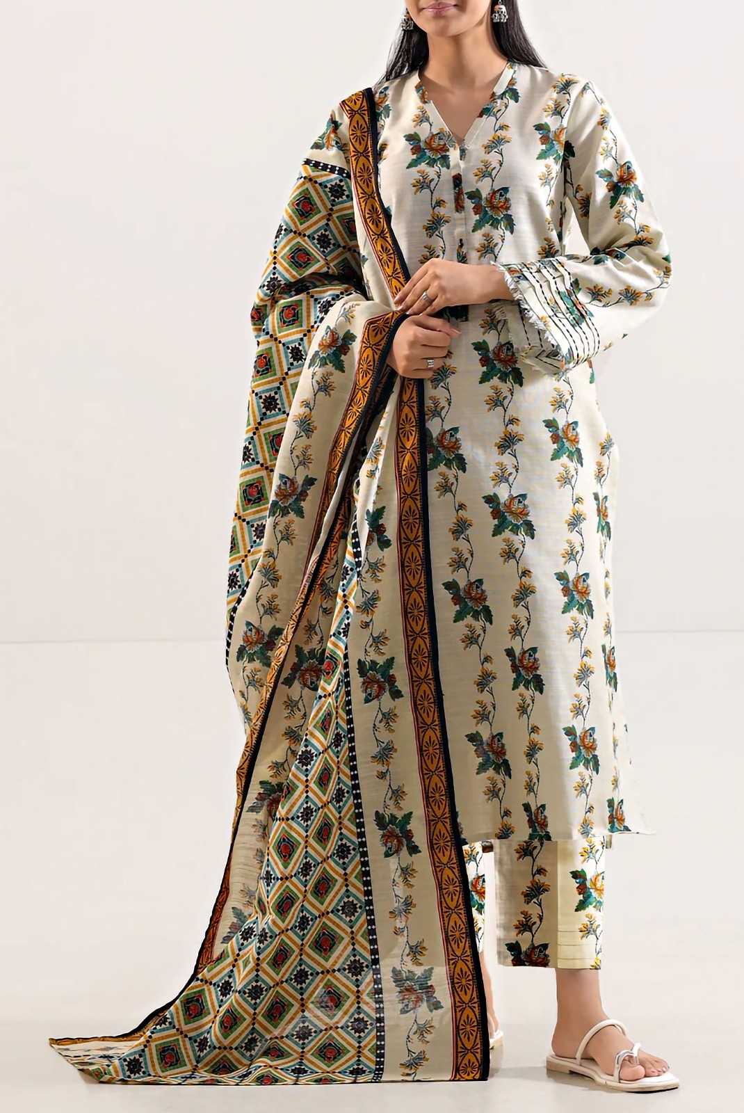 Saya Premium 3-Piece Printed Lawn Suit – Unstitched Summer Collection