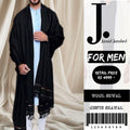 Men Wool Plain Black Shawal 2.75 Gazz