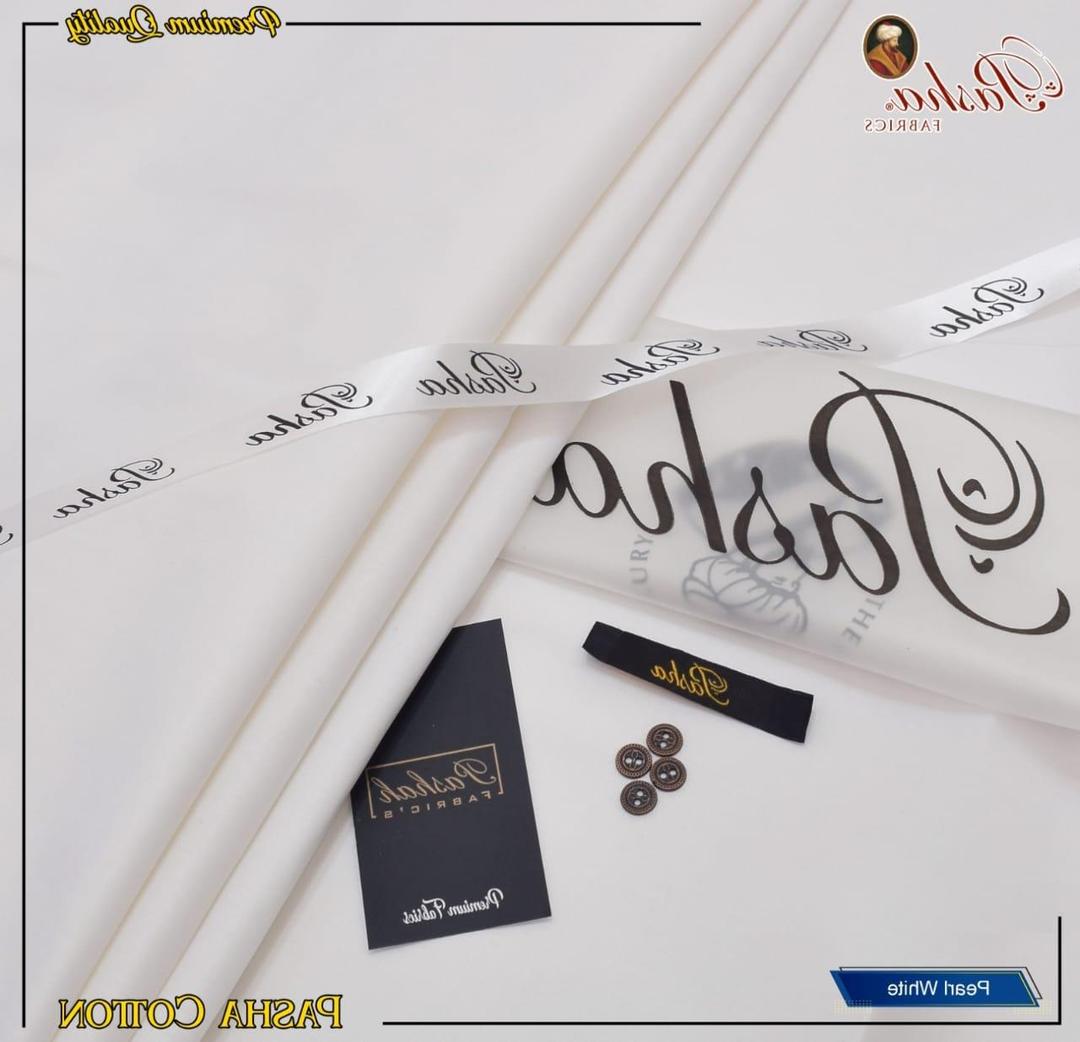 Premium Hard Cotton Suit Pearl White for Men