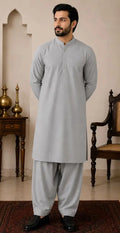 Men’s Unstitched Karandi Plain Suit