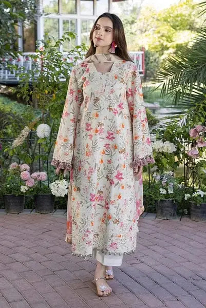 3 Pcs Women's Unstitched Printed Suit
