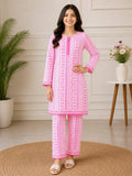 Pink Printed Lawn 2-Piece Shirt & Trouser Set