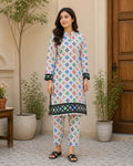 2 Pcs Women's Unstitched Printed Suit