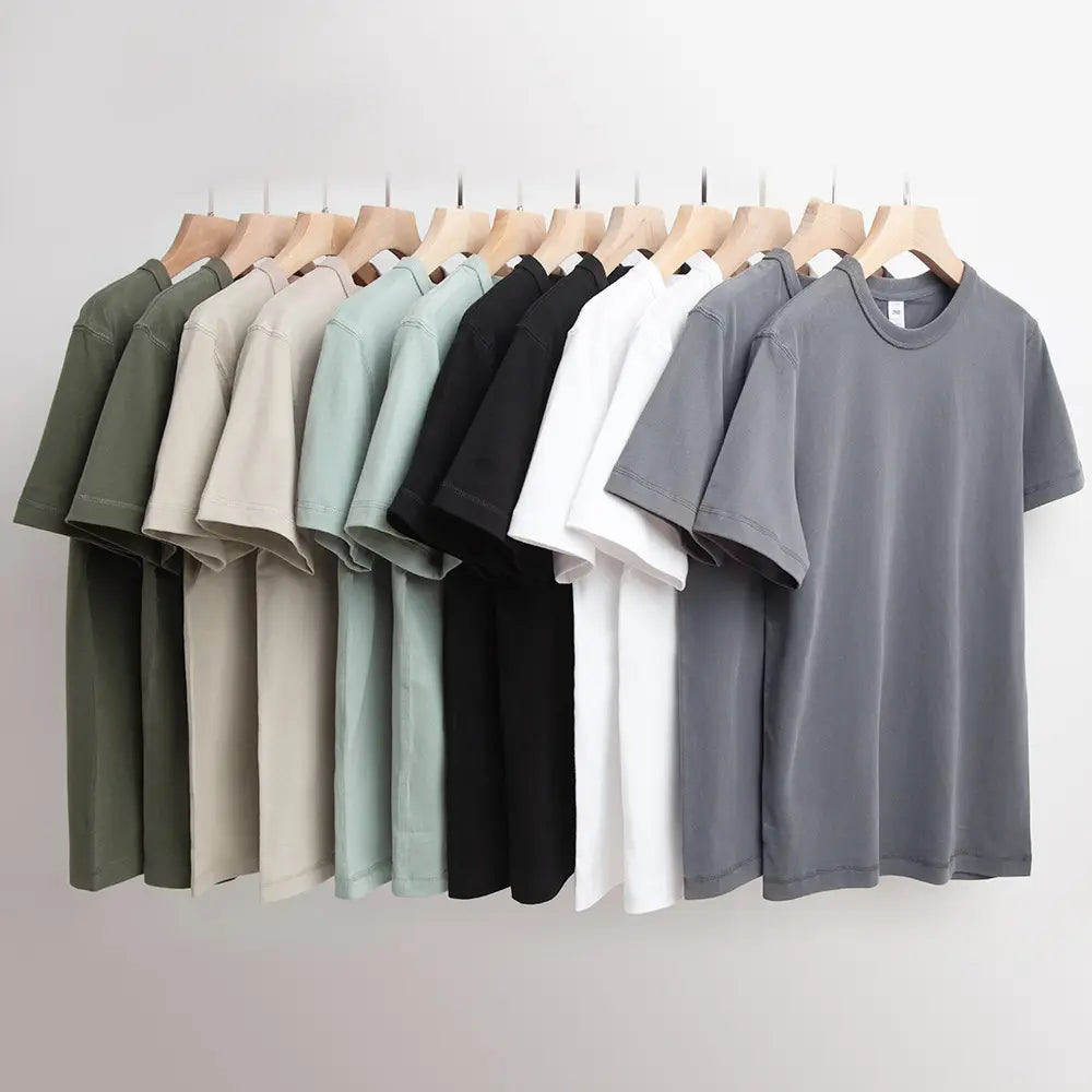 Pure Cotton Men's White Crew Neck T-Shirt 250g