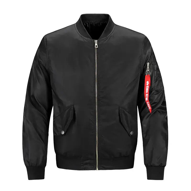Red Bomber Jacket for Men Plus Size Windproof