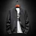 Men's Green Baseball Collar Jacket Solid Color Youth Casual Coat