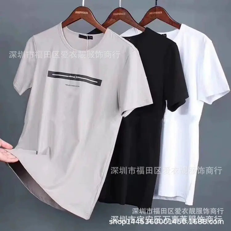 Men Black Graphic T-Shirt Casual Streetwear