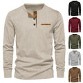 Men's Long Sleeve Corduroy Henley Shirt Olive Green