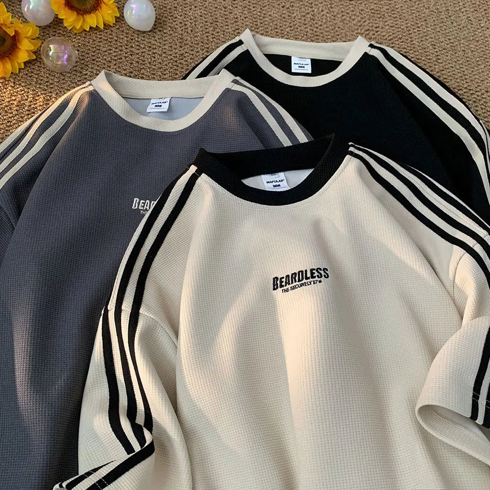 Men Waffle T-Shirt Summer 2023 New Style