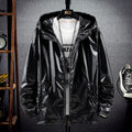 Men's Blue Korean Style Hooded Jacket Large