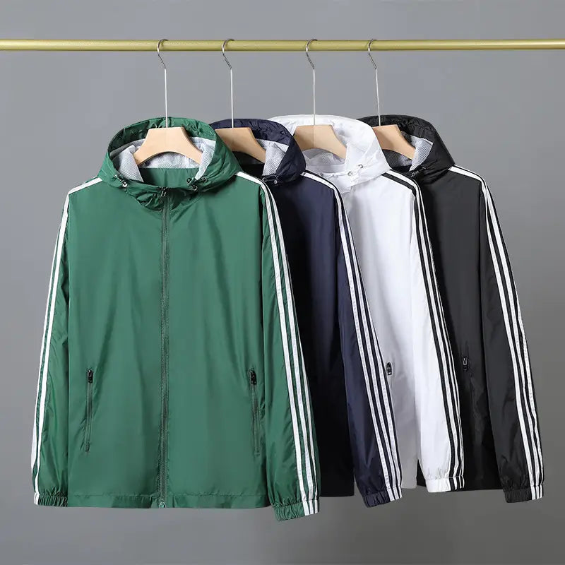 2024 New Spring Men's Sports Windbreaker Jacket Youth Casual Fashion Windproof Fabric Couple Jacket 2032