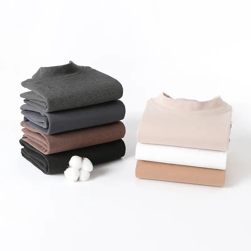 Men Velvet Long Sleeve T-Shirt Black Brown White