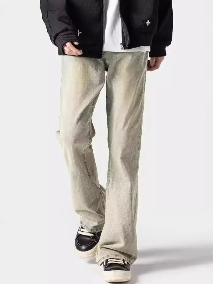 Men's Slim Fit Washed Jeans High Street Style