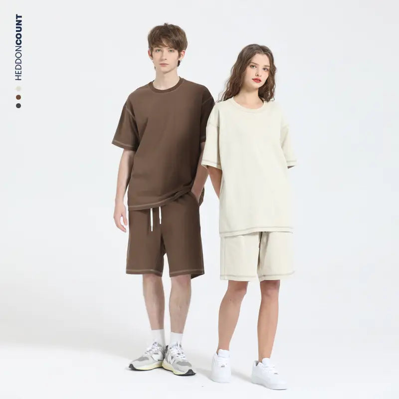 Dengjue Men's Color-Block Twill T-Shirt Short Sleeve 2026