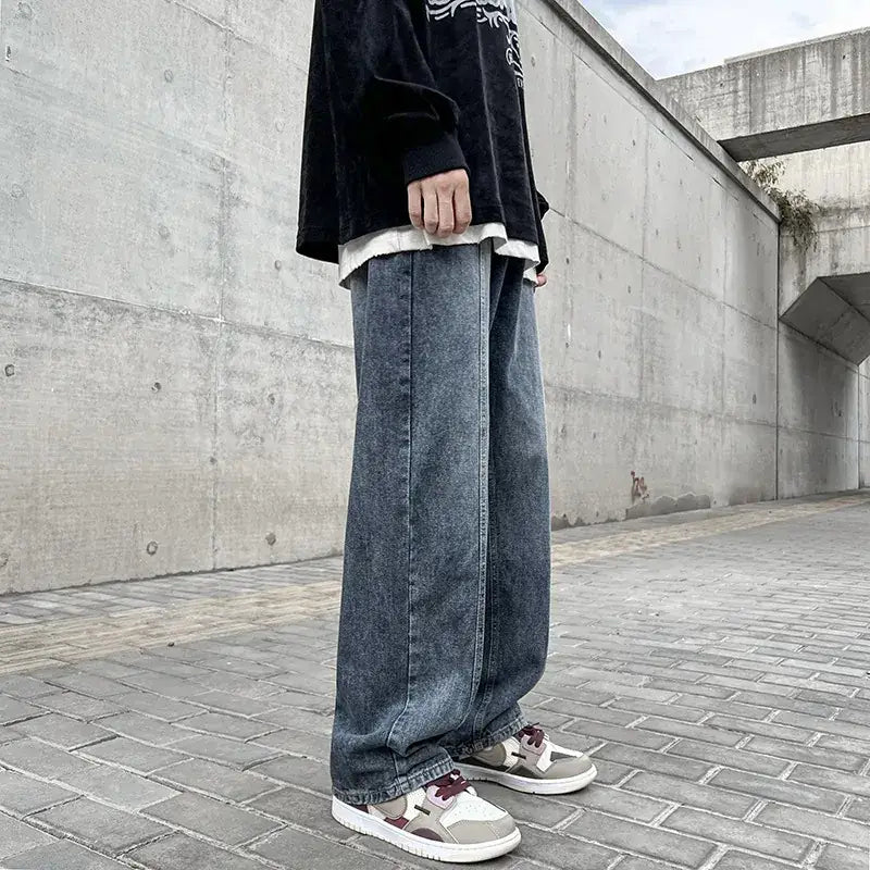 Hip-Hop Jeans Men Wide Leg Spring Autumn Pants