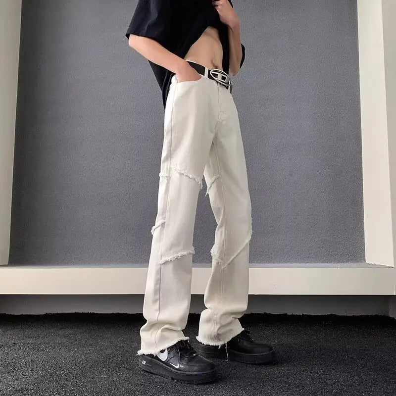 American Vibe Style White Cargo Pants for Men