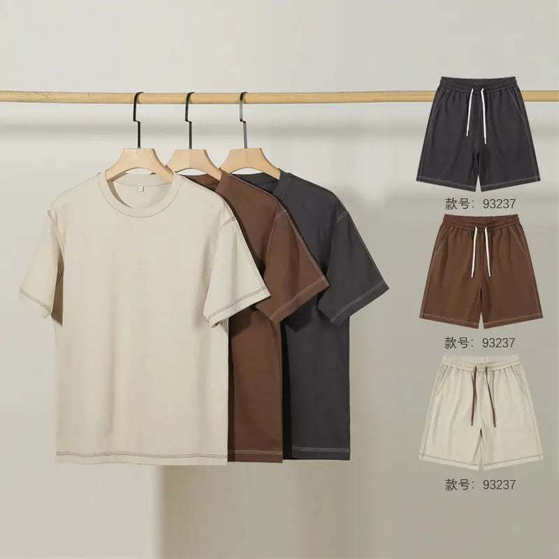Dengjue Men's Color-Block Twill T-Shirt Short Sleeve 2026