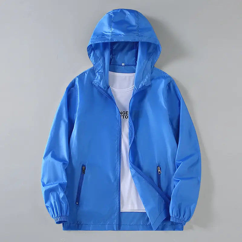 Men Navy Hooded Jacket Large M-7XL260
