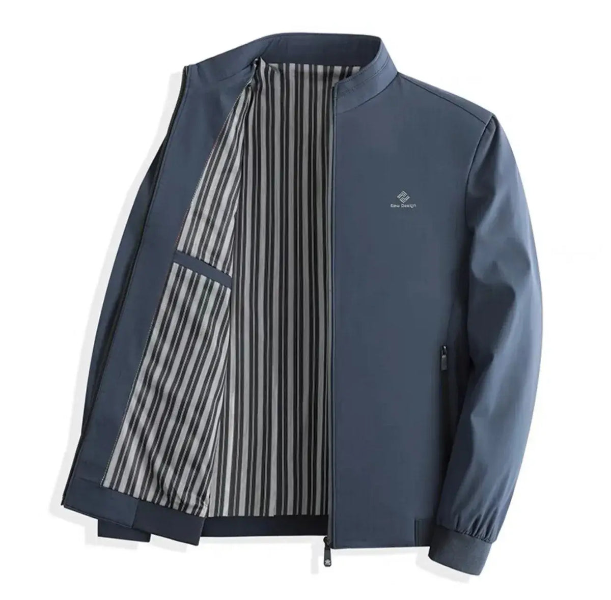 Men's Grey Crossbody Jacket with Crossbody Strap
