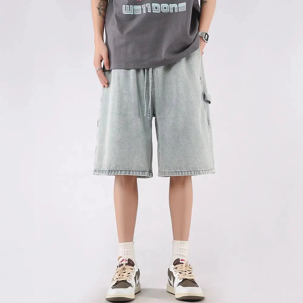 Denim Shorts Men Summer Loose Wide Leg 2023