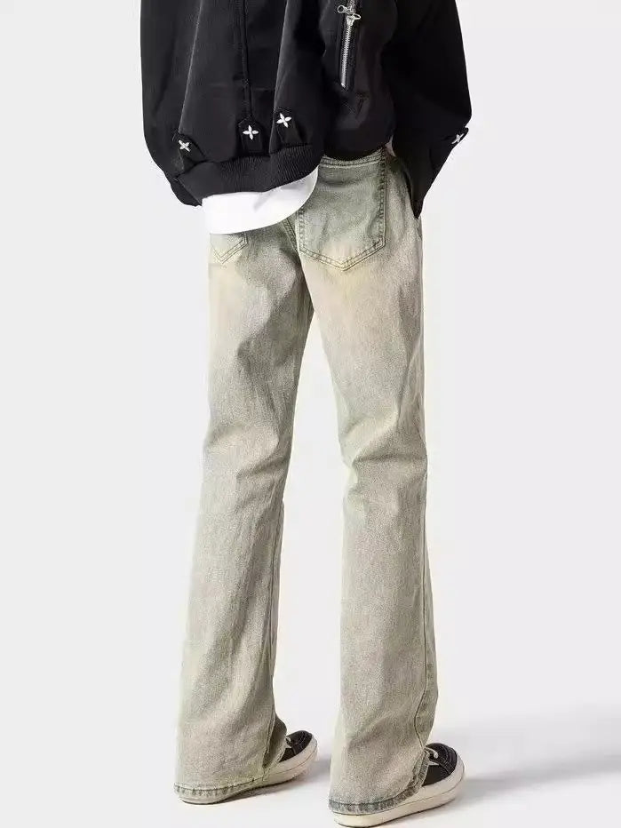 Men's Slim Fit Washed Jeans High Street Style