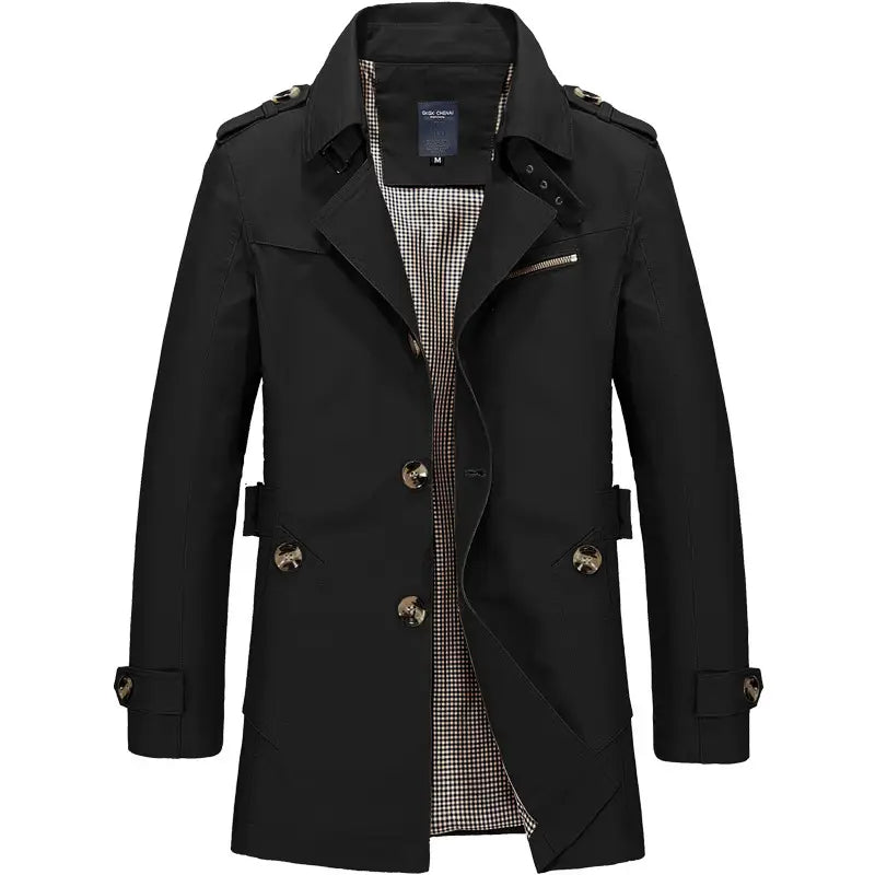Men's Pure Cotton Beige Coat 2022 Spring Autumn