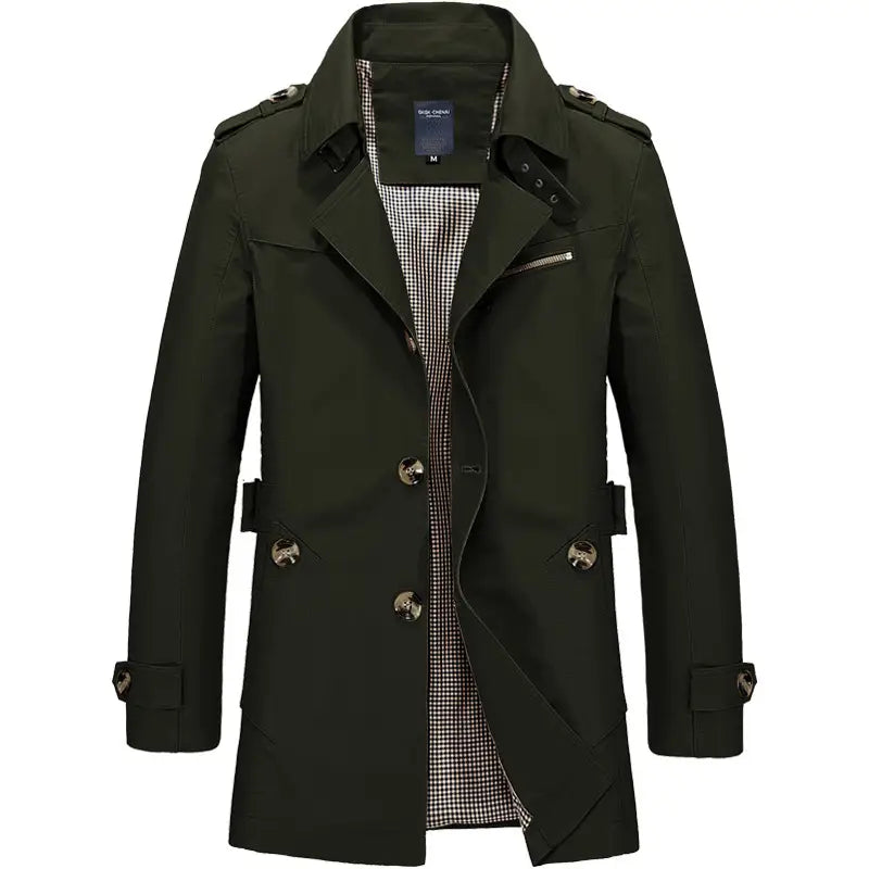 Men's Pure Cotton Beige Coat 2022 Spring Autumn
