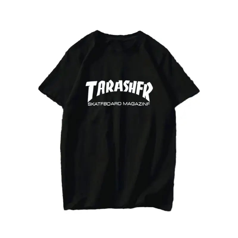 Men's Blue T-Shirt with "TARASHER" Print Loose Fit