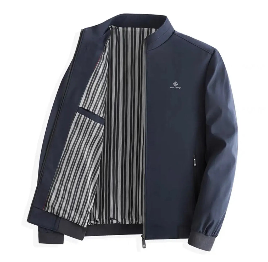 Men's Grey Crossbody Jacket with Crossbody Strap