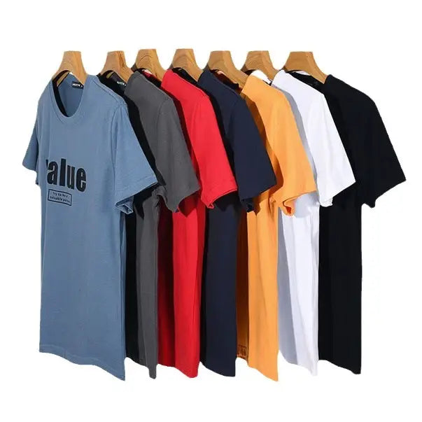 Men Black Graphic T-Shirt Casual Streetwear