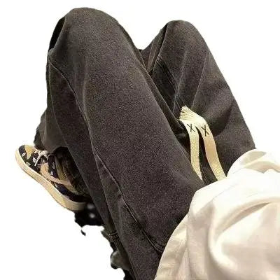 Men's Wide Leg Straight Leg Jeans Spring Autumn Loose Fit