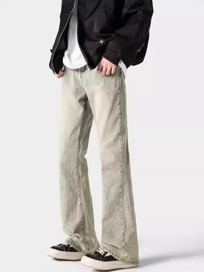 Men's Slim Fit Washed Jeans High Street Style