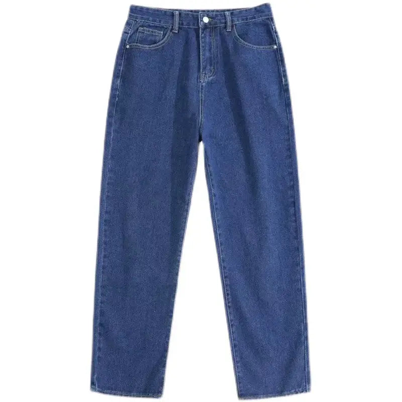 Men's Black Loose Straight Jeans Spring Summer New