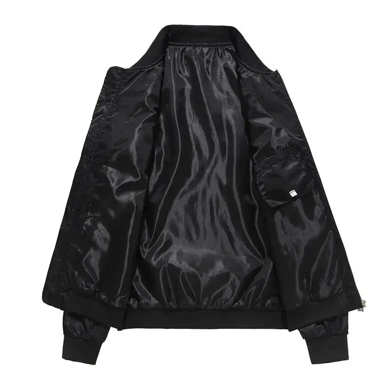 Red Bomber Jacket for Men Plus Size Windproof